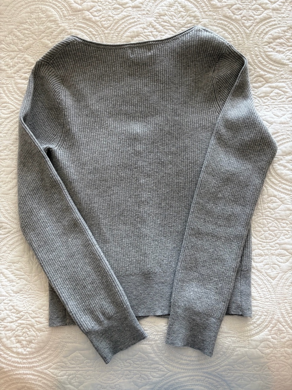 Universal Thread Women's Ribbed Button-Front Cardigan Gray Large Like New - Picture 2 of 5